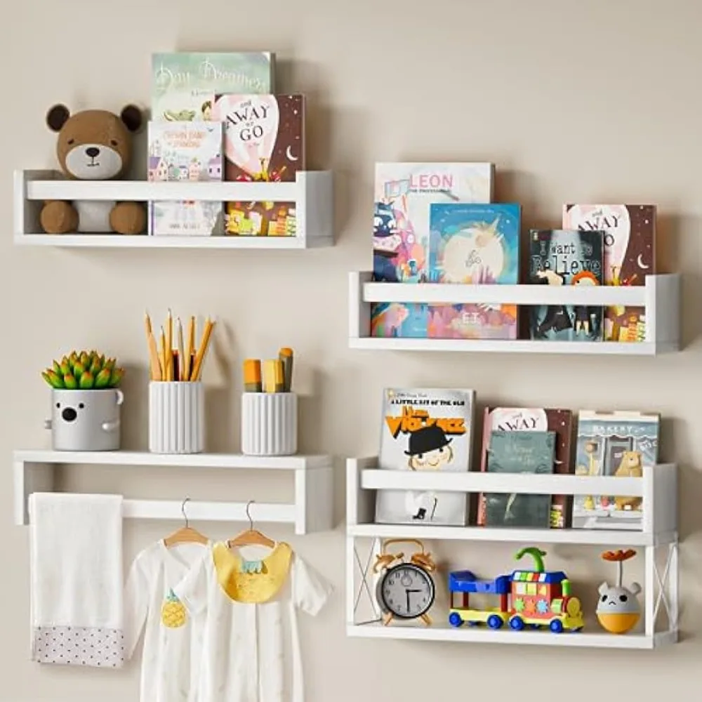 Baby Nursery Floating Shelves - Набор полков для детских книг QimCoor