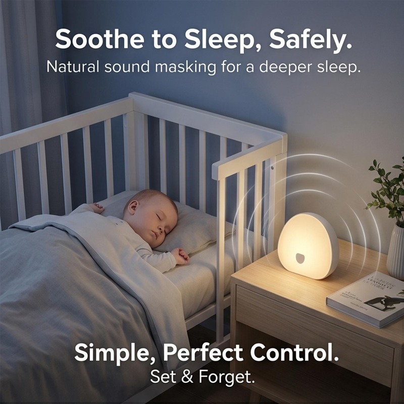 Машина для сна с RGB-подсветко – обзор и цена Baby Sound Machine White