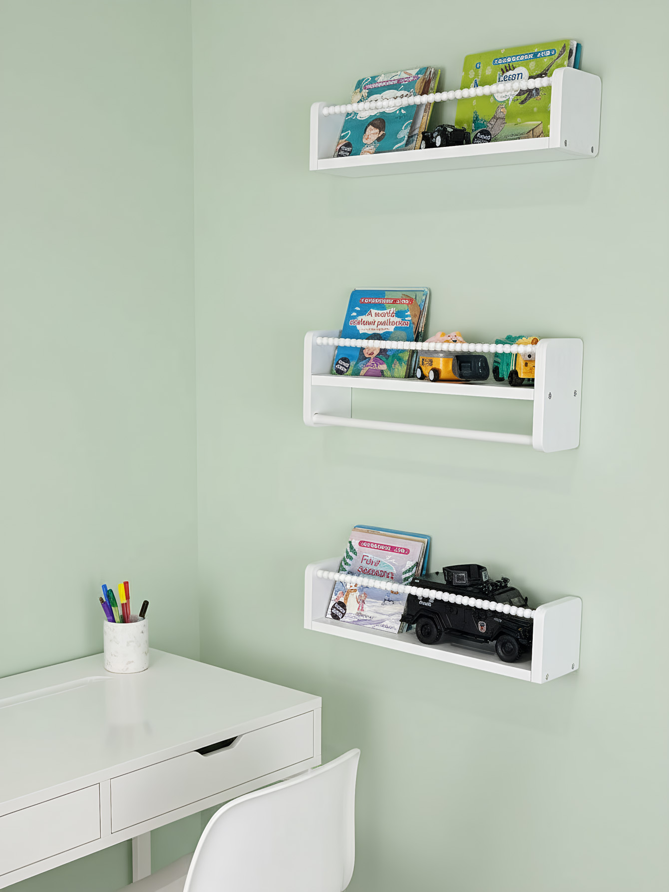 Настенные полки для детских кн – обзор и цена Baby Nursery Floating Shelves