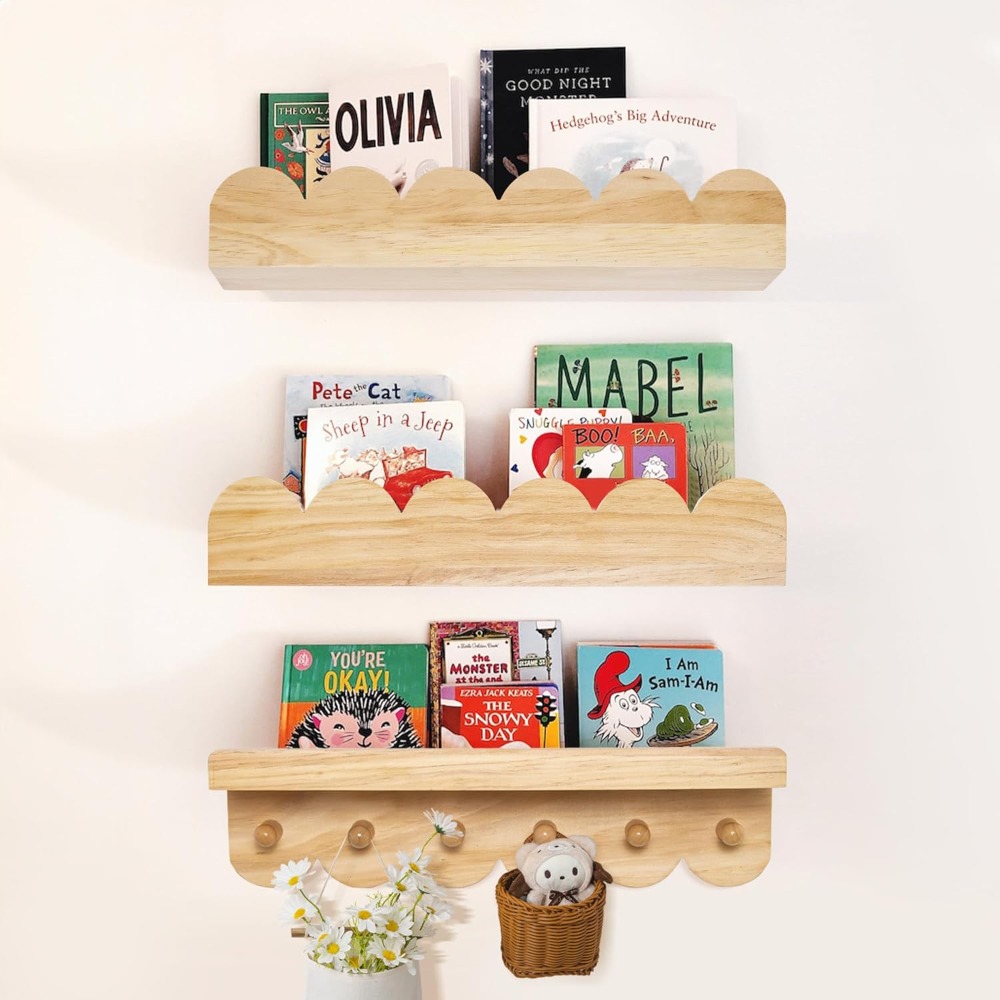 Полки для детских книг, 3 шт., – обзор и цена Baby Nursery Floating Shelves