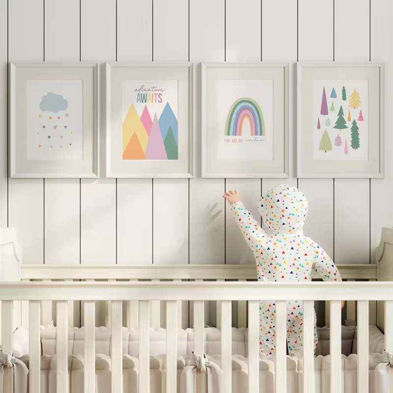 Бохо ABC Радуга солнце облака  – обзор и цена Baby Nursery Letters