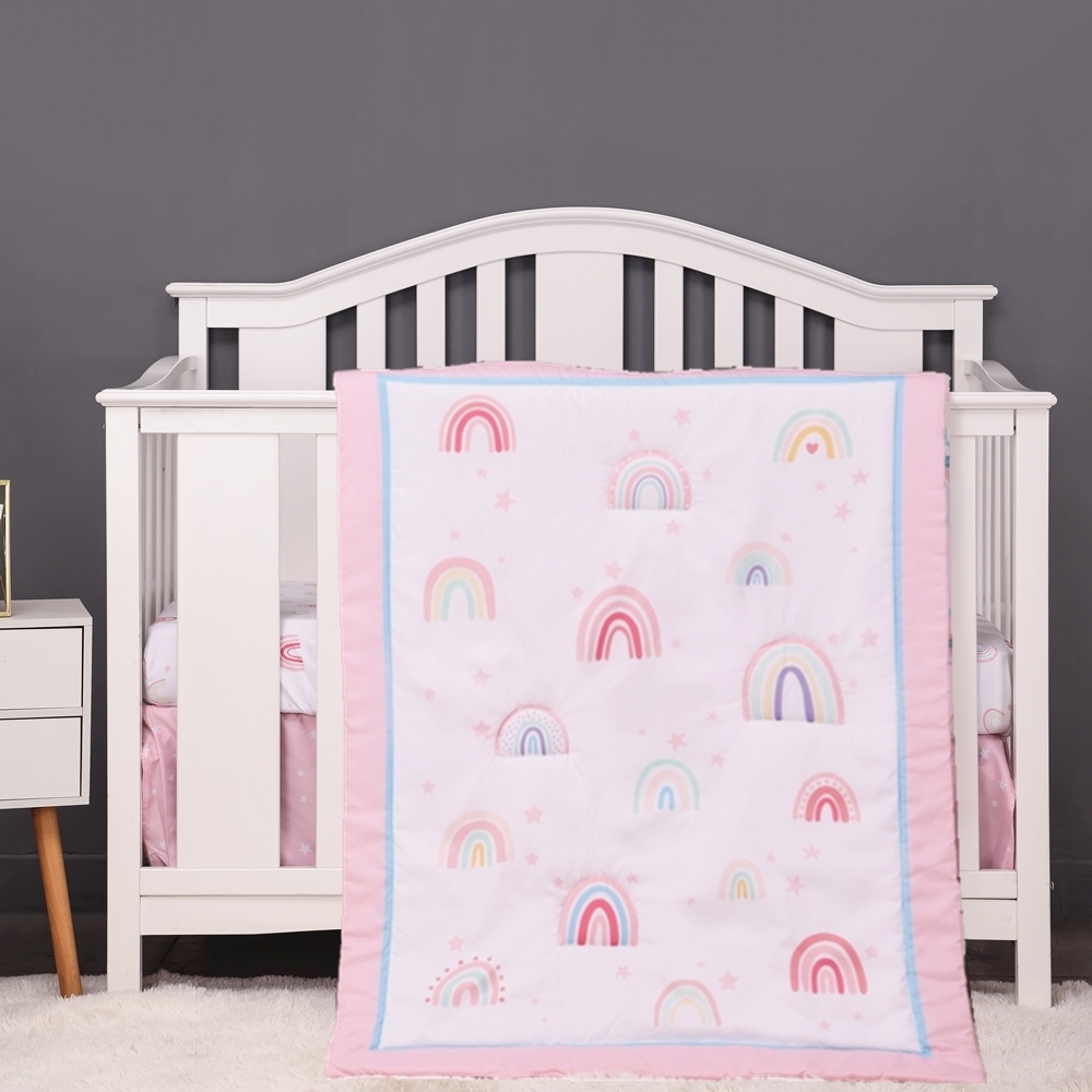 3 шт. Радужная детская кроватк – обзор и цена Baby Nursery Bedding Sets
