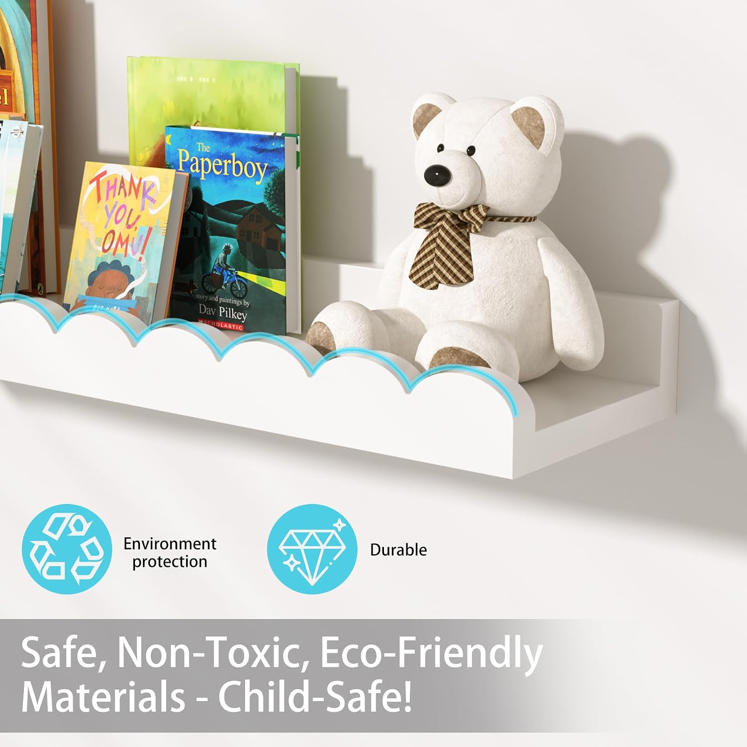 Набор из 4 белых плавающих пол – обзор и цена Baby Nursery Floating Shelves