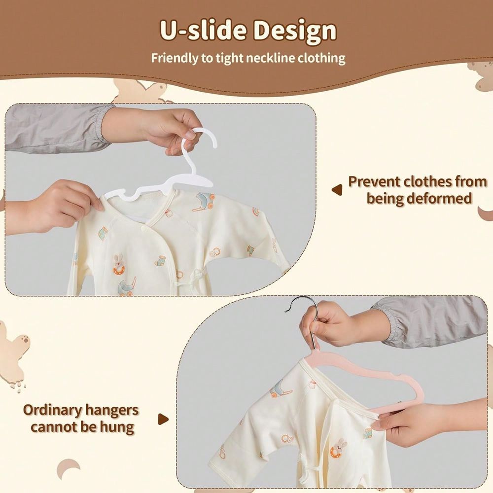 Набор из 70-100 пластиковых де – обзор и цена Baby Nursery Hangers
