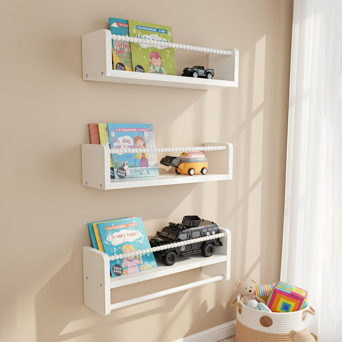Деревянные полки для детских к – обзор и цена Baby Nursery Floating Shelves